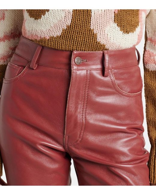 Chloé Leather Flared Pants