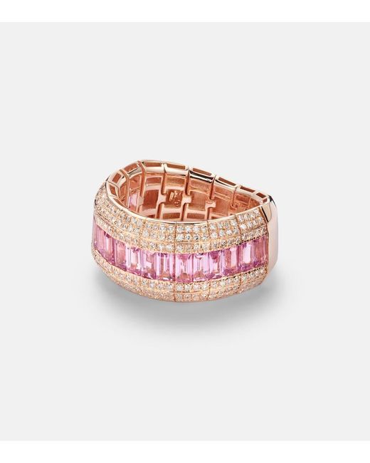 SHAY Pink 18Kt Ring With Sapphire And Diamonds