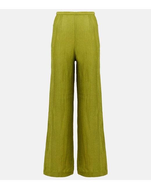 Taller Marmo Green San Juan Wide-Leg Pants