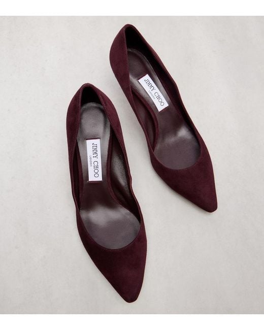 Jimmy Choo Purple Romy 60 Suede Pumps