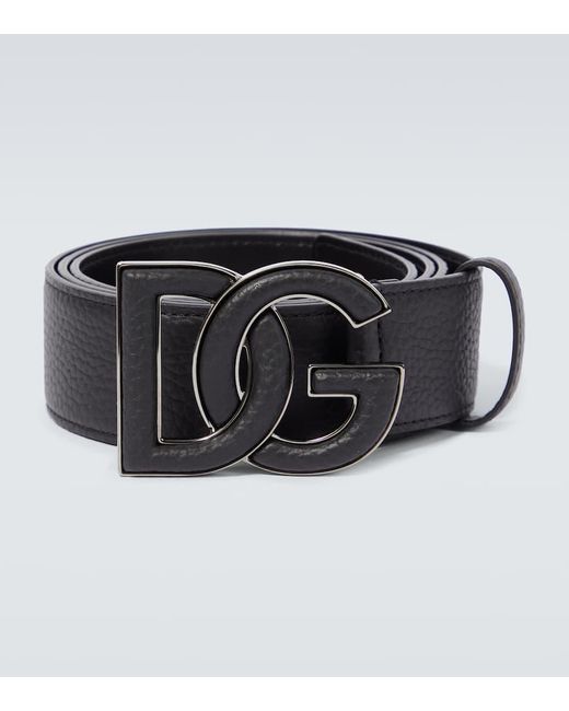 Cintura DG in pelle di Dolce & Gabbana in Black da Uomo