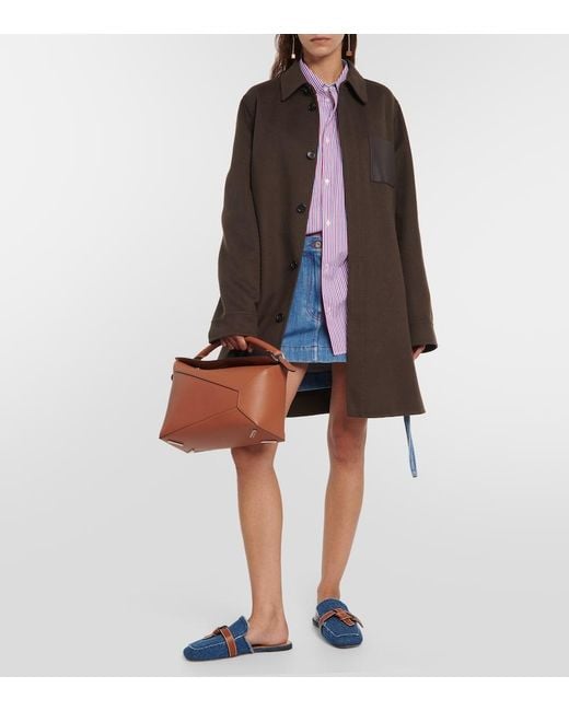 Loewe Brown Puzzle Edge Medium Leather Top-Handle Bag