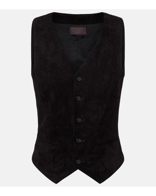 Stouls Black Capone Suede Vest