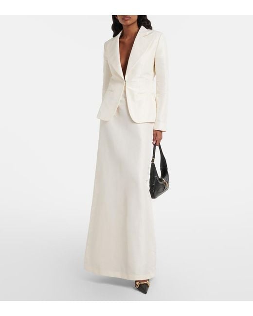 Gucci Natural Silk Faille Blazer