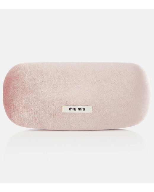 Miu Miu Brown Miu Regard Rectangular Sunglasses