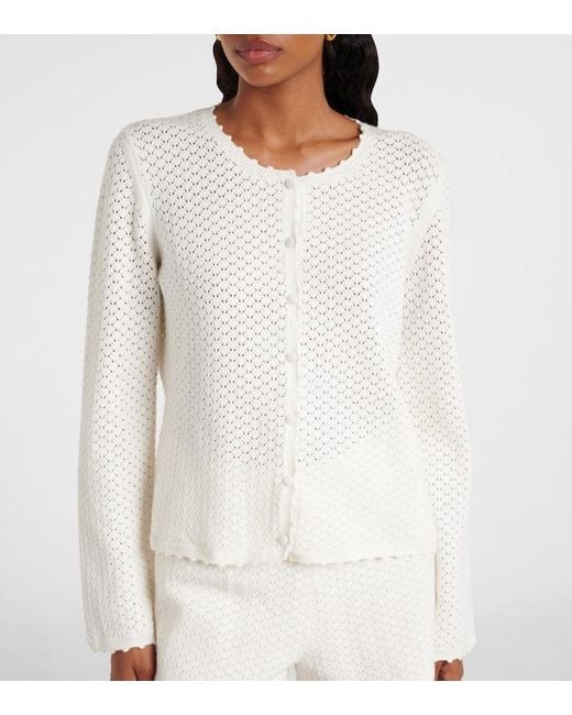 Posse White Helena Crochet Cardigan
