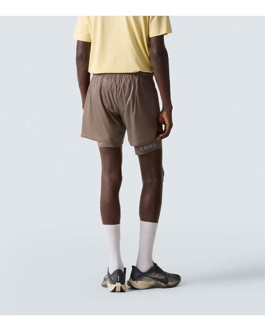 Shorts De Running Techsilk 8" Satisfy de hombre de color Natural
