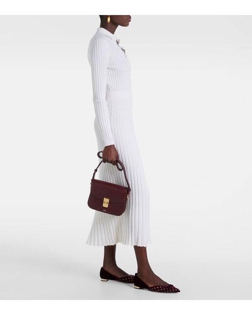 Aquazzura Brown Romance D'Orsay Velvet And Mesh Flats