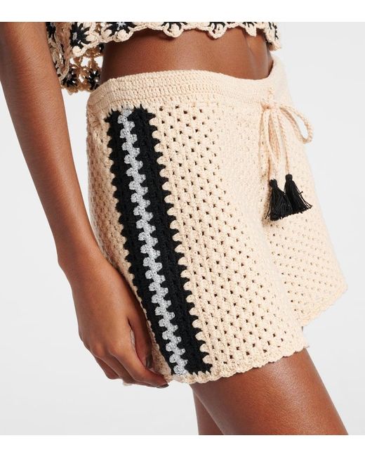 The Upside Natural Luminary Hali Crochet Cotton Shorts