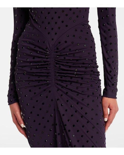 Alaïa Blue Embellished Midi Dress