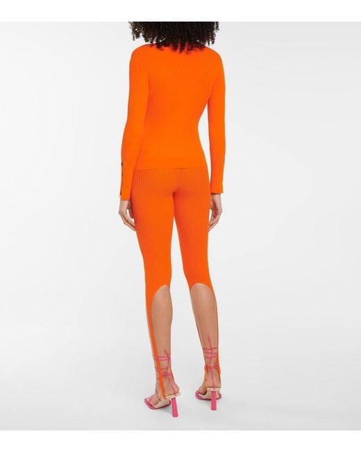 Jacquemus Orange Le Cardigan Tordu Cardigan