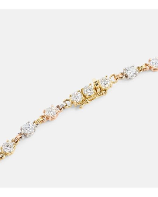 Bracciale Aysa in oro giallo, rosa e bianco 18kt con diamanti di Spinelli Kilcollin in Metallic