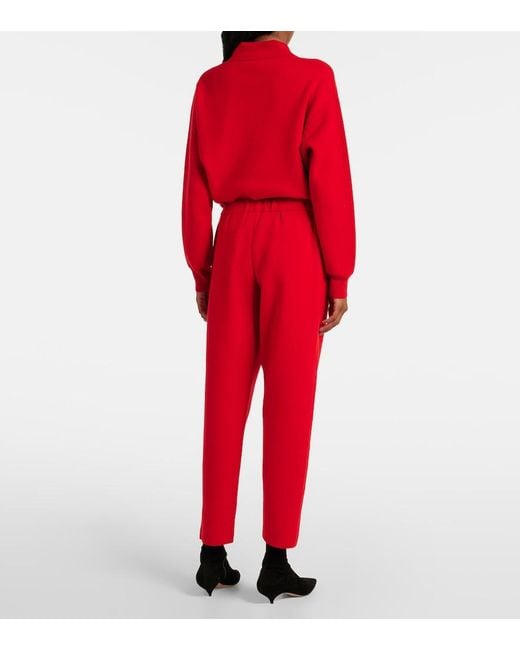 The Row Red Herea Cashmere Sweatpants