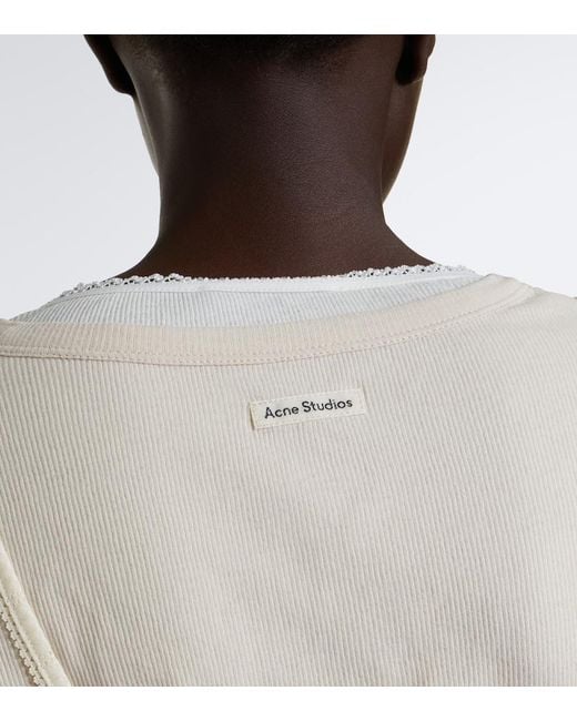 Top Superpose Acne en coloris White