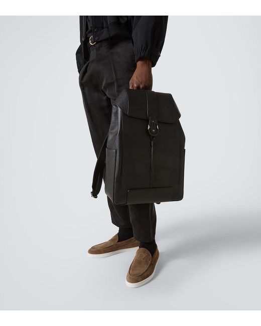 Christian Louboutin Black Leather Groovy Backpack for men