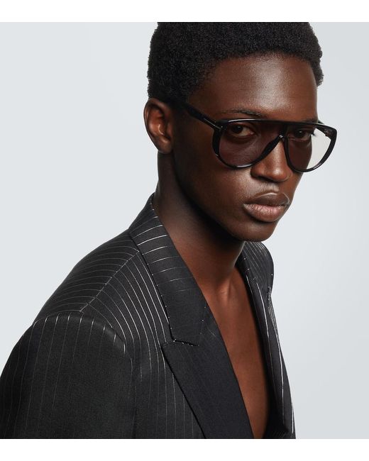 Occhiali Da Sole Aviator Achilles di Tom Ford in Brown da Uomo