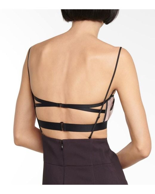 Nensi Dojaka Multicolor Cutout Mesh-paneled Minidress