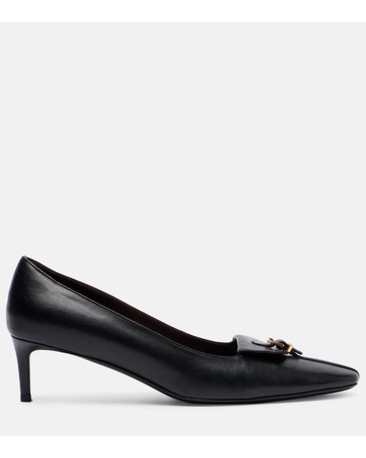 Khaite Black Celia Pocket 50 Leather Pumps