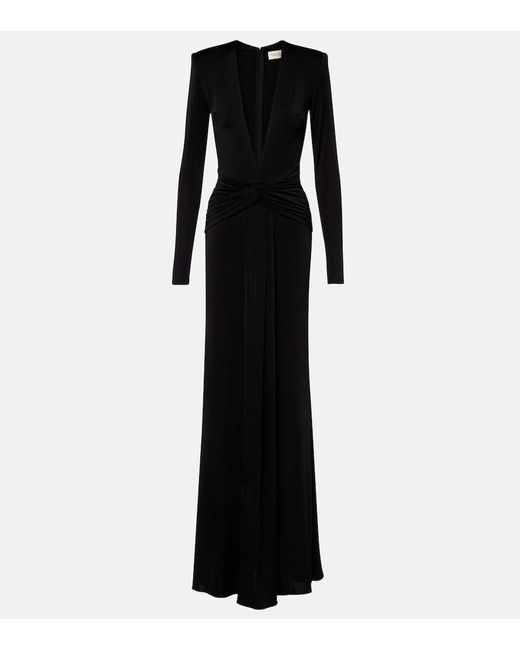 The New Arrivals Ilkyaz Ozel Black Jersey Gown
