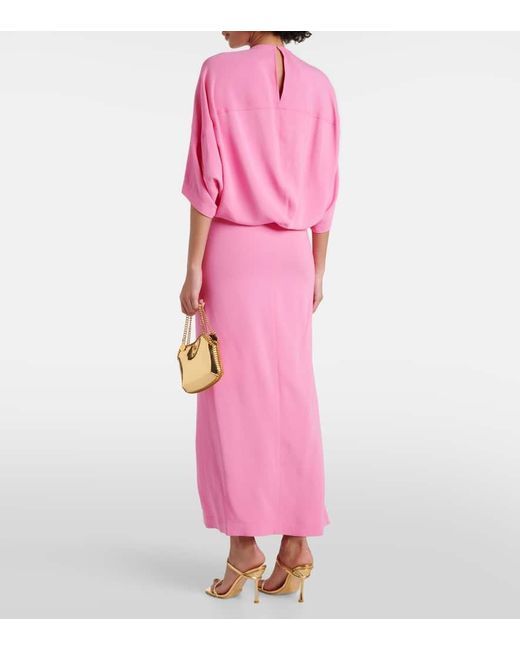 Stella McCartney Pink Gathered Maxi Dress