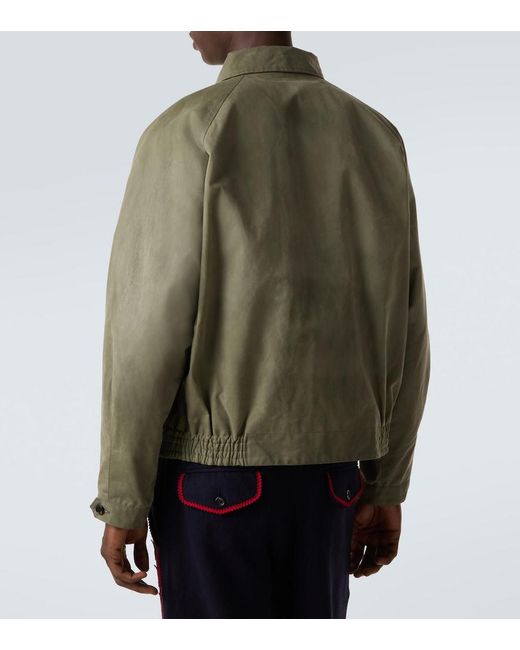 Bode Green Cotton Blouson Jacket for men