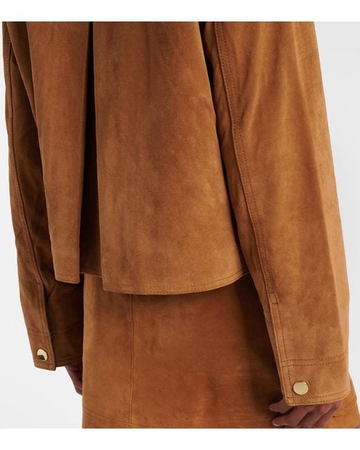 Veronica Beard Brown Walters Suede Field Jacket