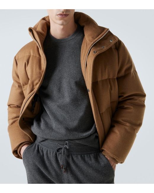 Loro Piana Gray Cashmere Crewneck Sweater for men
