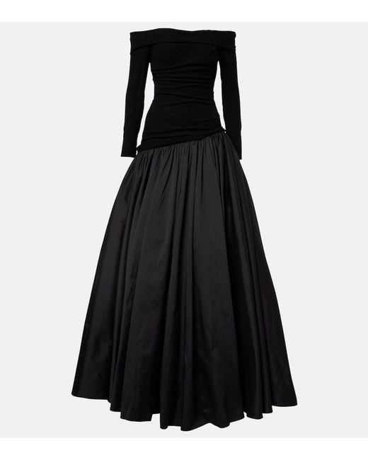 Marmar Halim Black Draped Gown