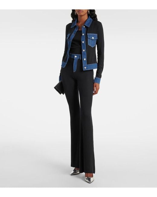 Coperni Blue Denim-Trimmed Top