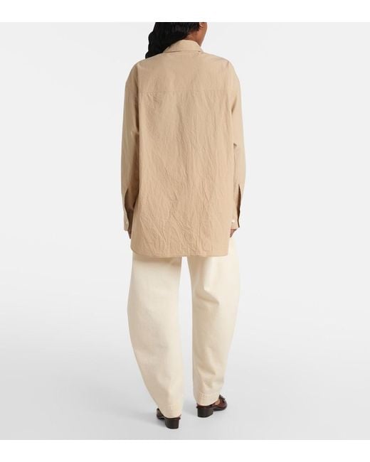 Lemaire Natural Tie-Detail Cotton Shirt