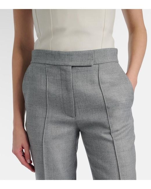 Alex Perry Gray Mid-Rise Straight Pants