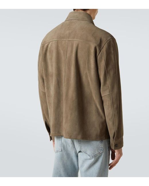 FRAME Green Suede Jacket for men