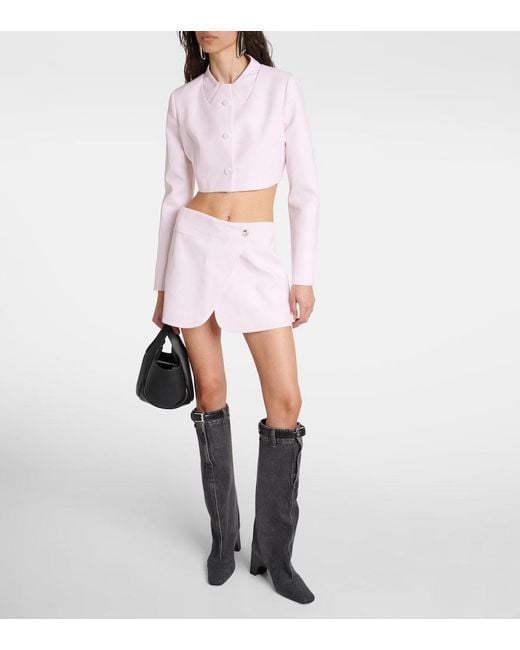 Coperni Pink Virgin Wool Miniskirt