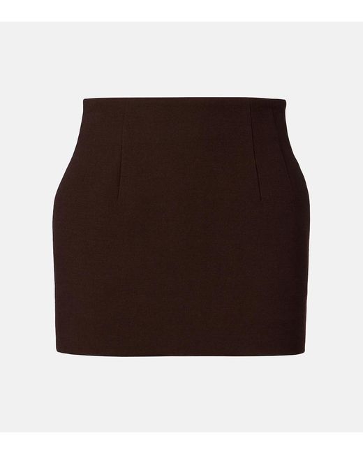 Wardrobe NYC Brown Virgin Wool Miniskirt