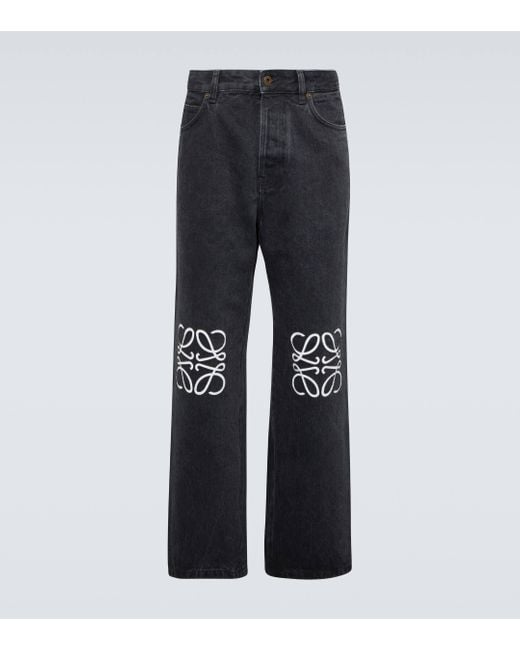Loewe Blue Anagram Straight Jeans for men