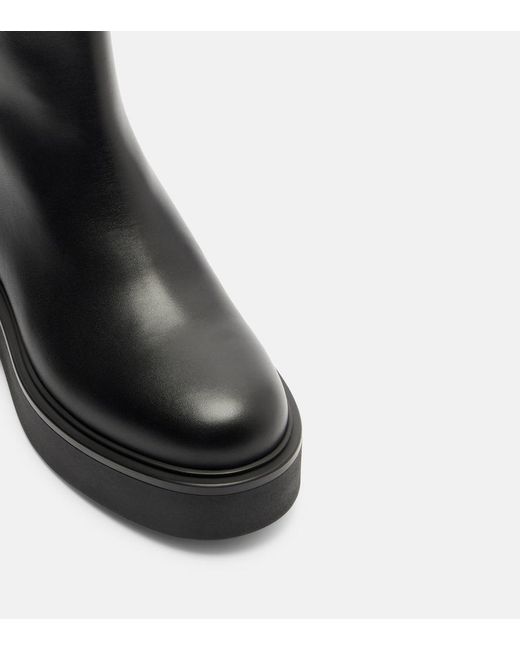 Gianvito Rossi Black Hiro Leather Ankle Boots