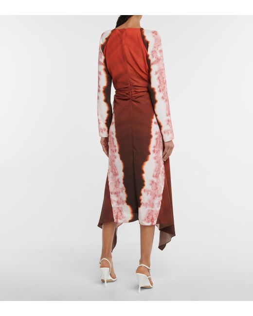 Altuzarra Adikia Printed Midi Dress in Red | Lyst UK