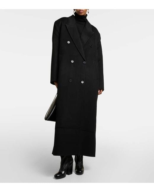 Abrigo Gaia De Mezcla De Lana Oversized Frankie Shop de color Black