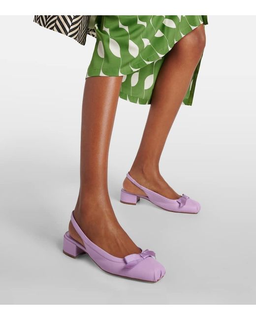 Christian Louboutin Pink Mamaflirt 30 Leather Slingback Pumps