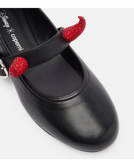 Coperni Black X Disney Leather Mary Jane Flats