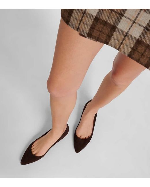 Ballerine Lanza Bb di Manolo Blahnik in Brown