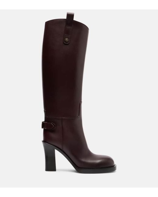 Burberry Brown Stiefel Cavalier 85 Aus Leder