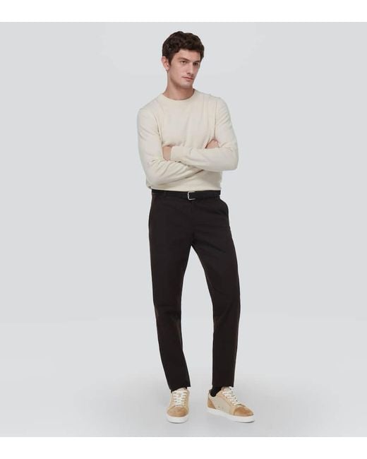 Christian Louboutin Sneakers Louis Junior Mit Veloursleder in Brown für Herren