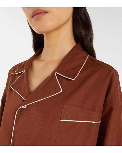 Prada Brown Oversized Cotton Shirt