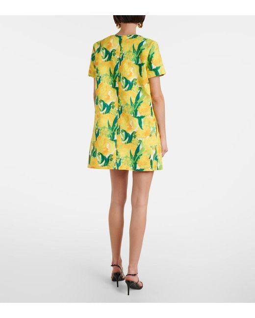 LaDoubleJ Green Swing Printed Cotton Minidress