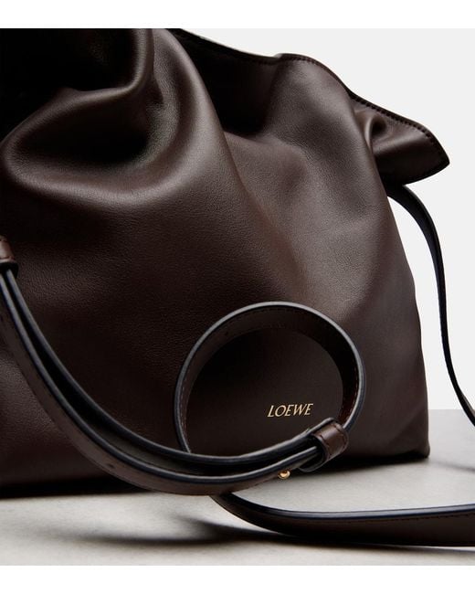 Loewe Black Flamenco Medium Leather Clutch
