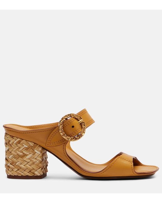 Zimmermann Brown Talia 105 Leather Mules