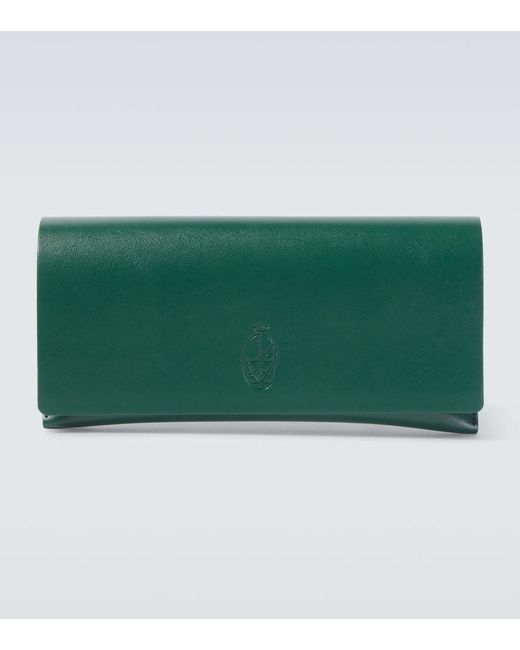 Jacques Marie Mage Green Acetate Flat-Top Sunglasses Collaboration for men