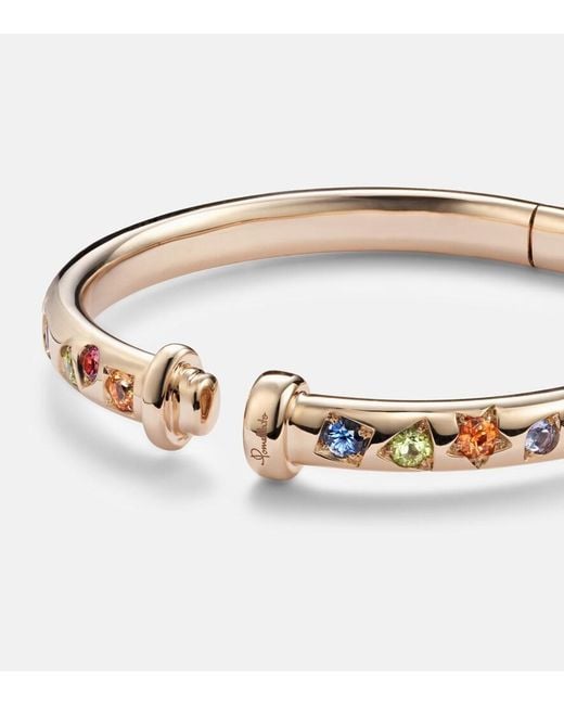Pomellato Iconica 18Kt Rose Bangle With Gemstones in Metallic | Lyst