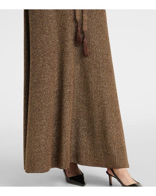 Tom Ford Brown Open-Back Maxi Dress